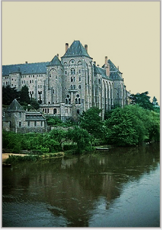 The French Benedictine Abbey of Solesmes along the River Sarthe.  Photo by Ronald Davis