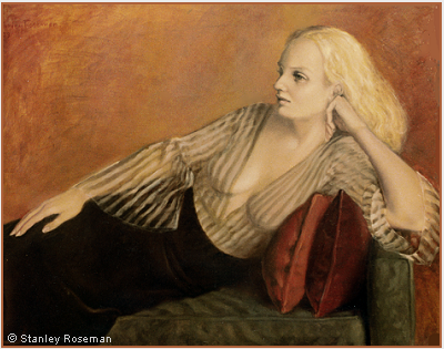 Portrait by Stanley Roseman of Cynthia, 1973, oil on canvas, Private collection, New York.  Stanley Roseman.